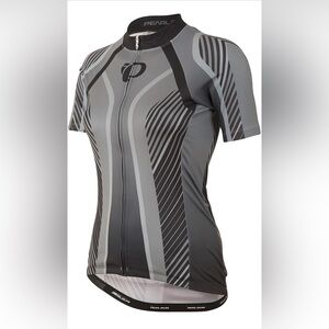 Pearl Izumi Women's Black and Gray Striped Jersey